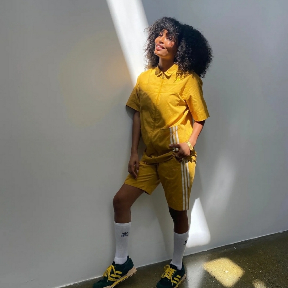 Yara Shahidi Seersucker Shirt & Shorts SET unisex